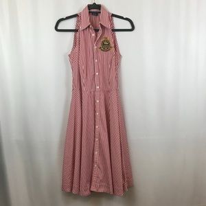 Ralph Lauren Sport Sleeveless Striped Shirt Dress